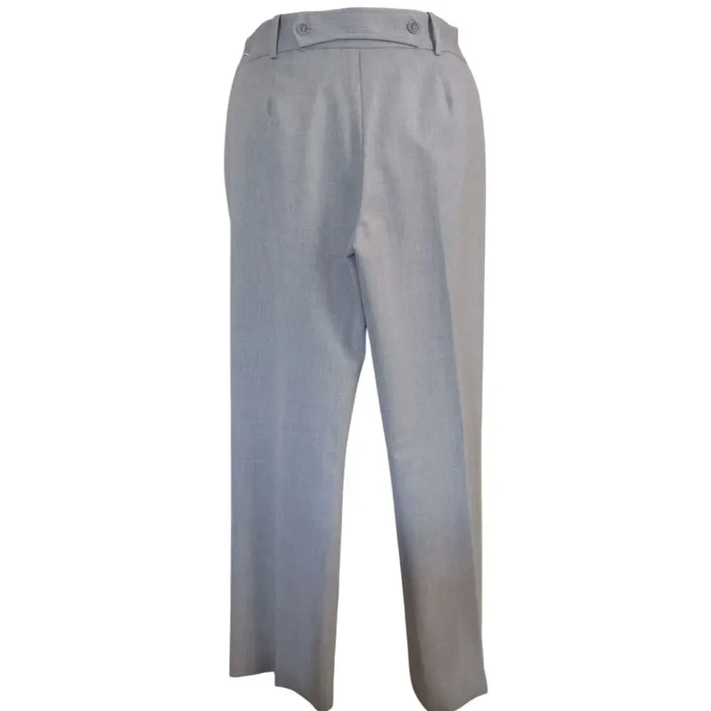 BCBG Gray Tailored Trousers Size 8 Career Dressy Low Waist Classic Work Pants